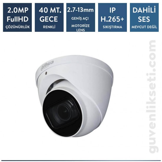 Dahua IPC-HDW2231T-ZS-27135-S2 2 MP H.265+ IR Dome Starlight Motorize Lensli Kamera(40m IR)